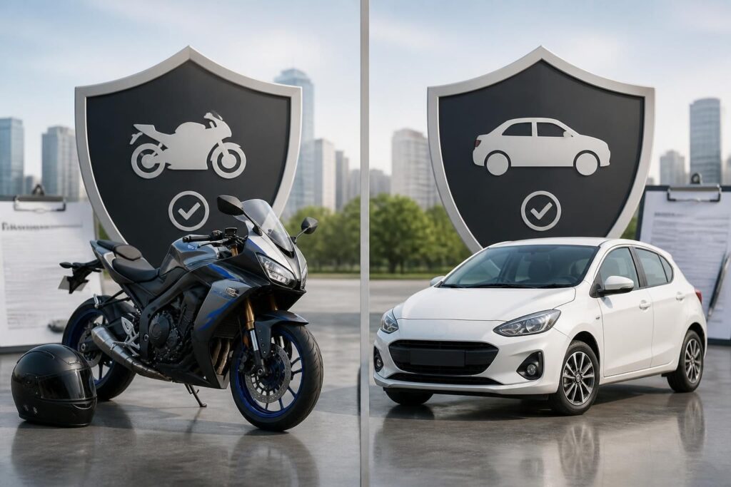 découvrez les principales différences entre l'assurance moto et l'assurance auto, et ce que cela signifie pour votre couverture et vos obligations légales.