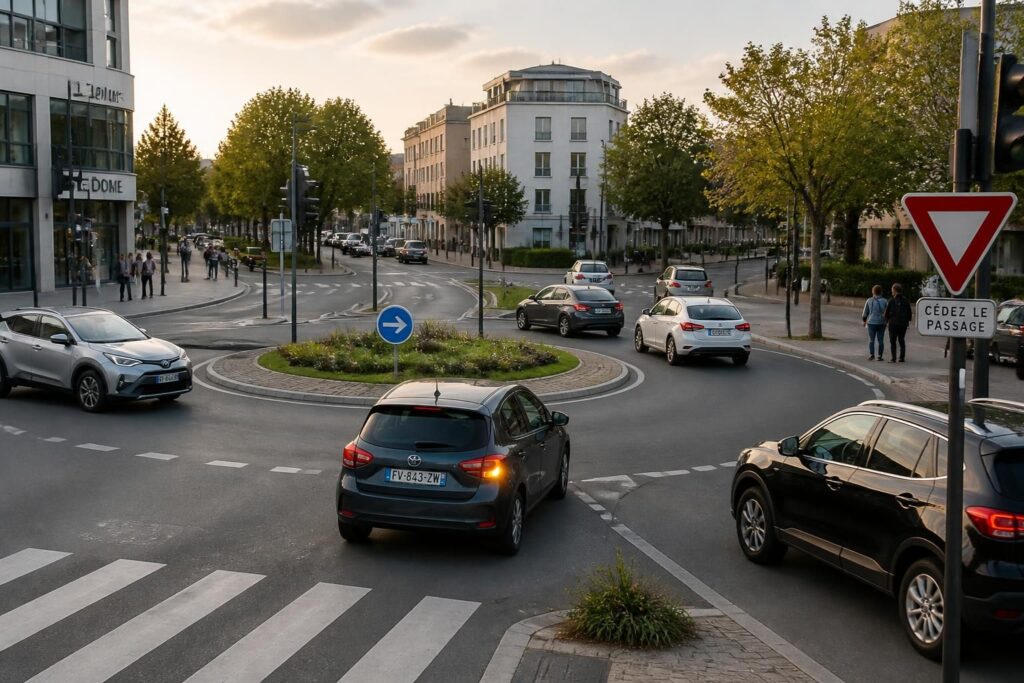 Comment bien négocier un rond-point en voiture