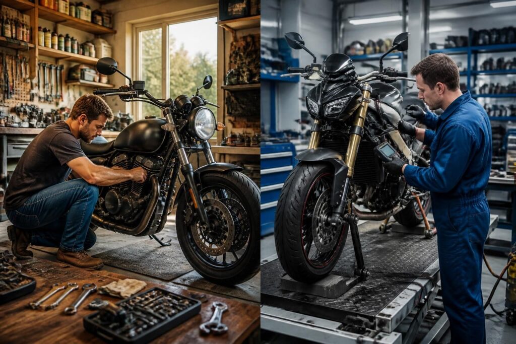Entretien moto : faire soi-même ou aller au garage ?