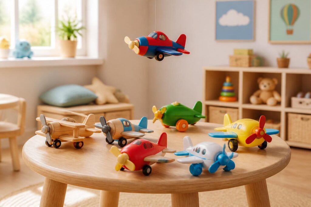 découvrez notre sélection d'avions jouets adaptés aux enfants dès 2 ans, incluant des modèles sûrs et des jouets qui volent pour des heures de plaisir et d'apprentissage.