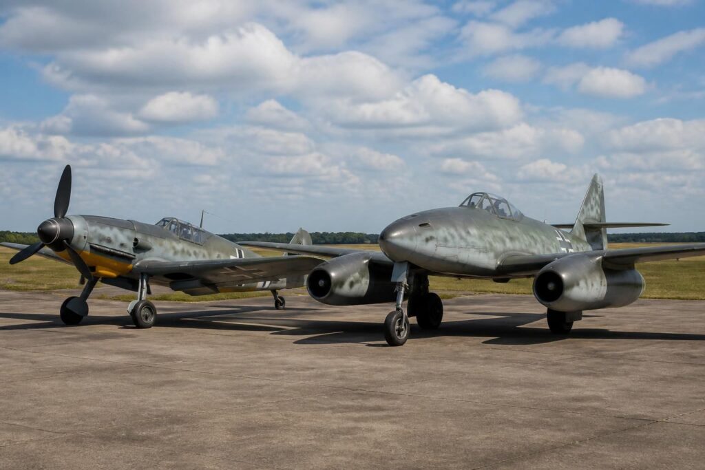 découvrez une analyse comparative détaillée entre le messerschmitt me bf 109, le bf 109 classique et le me 262, mettant en lumière leurs caractéristiques, performances et évolutions.