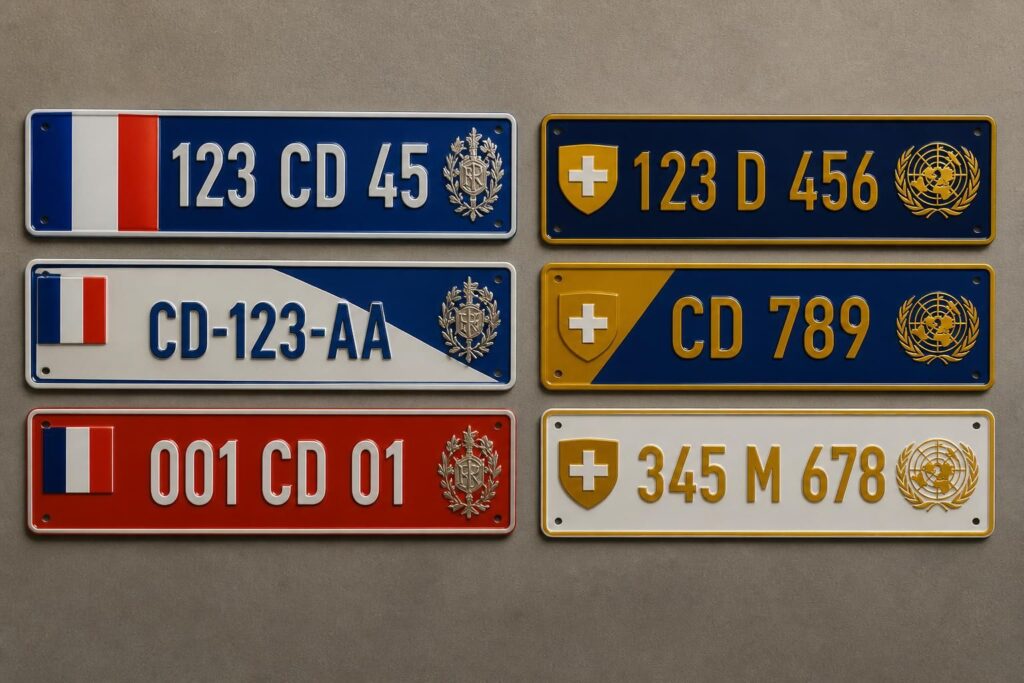 découvrez les plaques diplomatiques en france et en suisse, leurs codes, couleurs et significations pour mieux comprendre leur utilisation et réglementation.