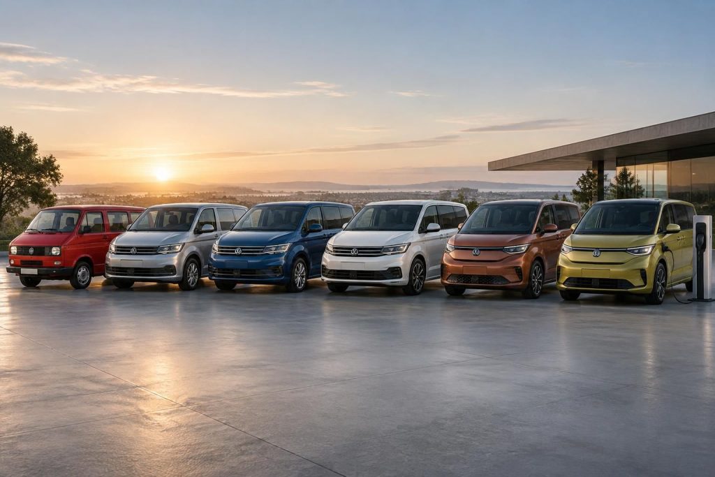 découvrez les volkswagen transporter t4 à t7 : générations, motorisations, équipements et spécificités de la version électrique.